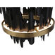 Icarus LED Matte Black / Gold / Silver Chandelier Ceiling Light, Small